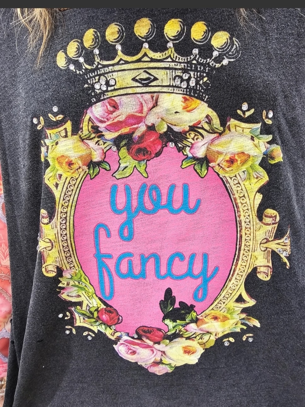 🔥BRAND NEW “You Fancy”Tattered Tee, A Rare Bird, 3/4 Sleeve w V-neck ⬇️ - Picture 2 of 4